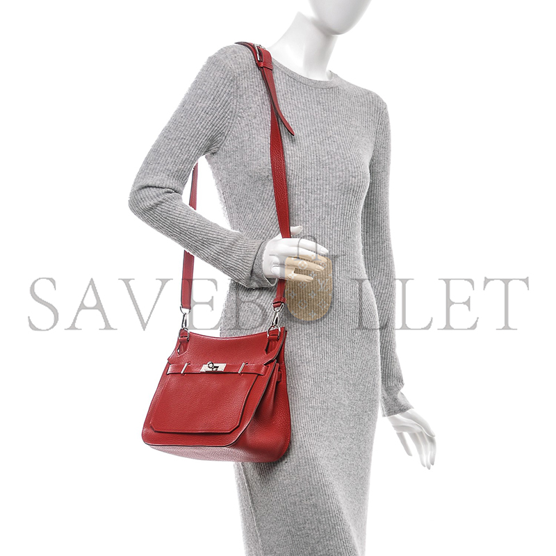 HERMÈS MASTER TAURILLON CLEMENCE JYPSIERE 28 ROUGE CASAQUE (28*22*12cm)